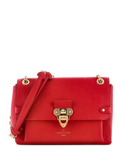 Pre-owned Louis Vuitton Vavin Handbag Monogram Empreinte Leather Pm Crossbody Bag In Red