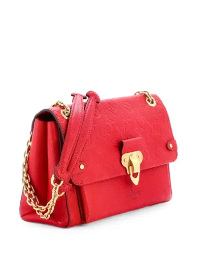 Pre-owned Louis Vuitton Vavin Handbag Monogram Empreinte Leather Pm Crossbody Bag In Red