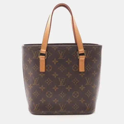 Pre-owned Louis Vuitton Vavin Pm Tote Handbag Monogram Canvas Brown