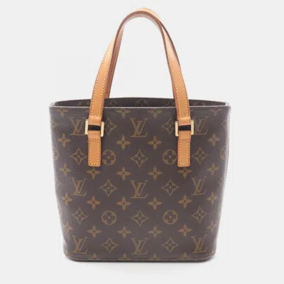 Pre-owned Louis Vuitton Vavin Pm Tote Handbag Monogram Canvas Brown