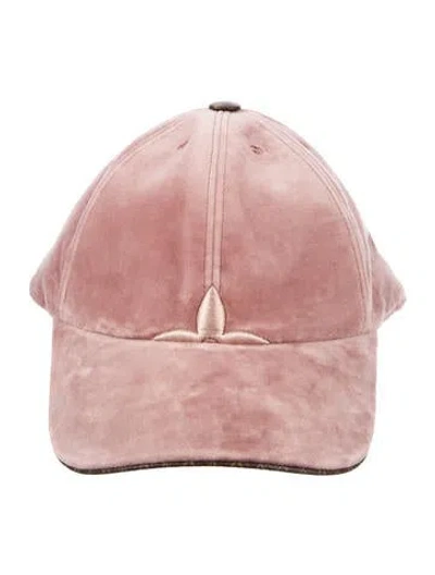 Pre-owned Louis Vuitton Velvet Lv Touch Cap In Pink