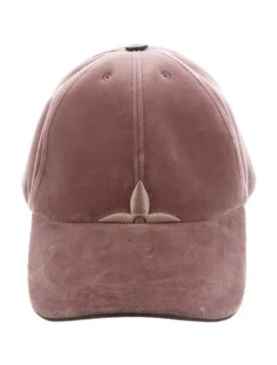 Pre-owned Louis Vuitton Velvet Lv Touch Cap In Pink