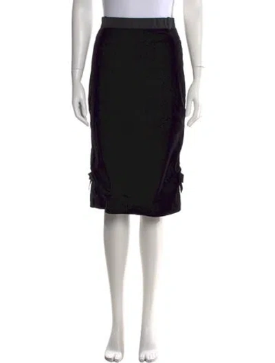 Pre-owned Louis Vuitton Velvet Midi Length Skirt In Black
