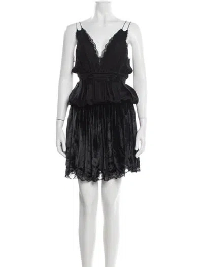 Pre-owned Louis Vuitton Velvet Mini Dress In Black