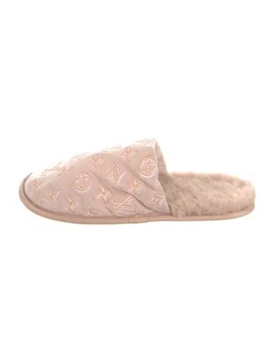 Pre-owned Louis Vuitton Velvet Printed Flats In Pink