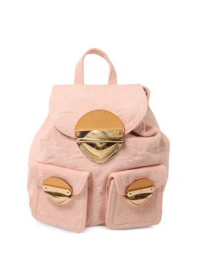 Pre-owned Louis Vuitton Venice Monogram Denim Backpack In Pink