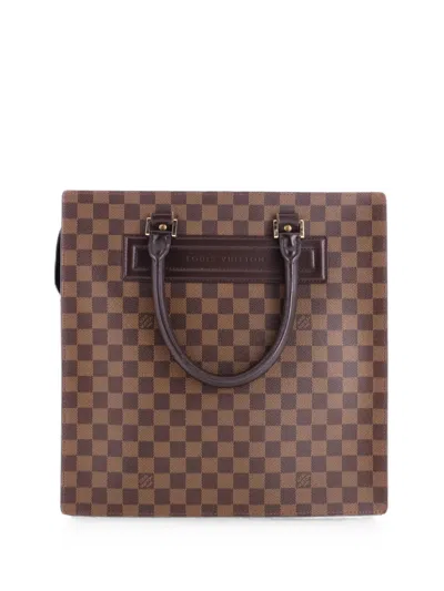 Pre-owned Louis Vuitton Venice Sac Plat Bag Damier Gm Tote Bag In Brown