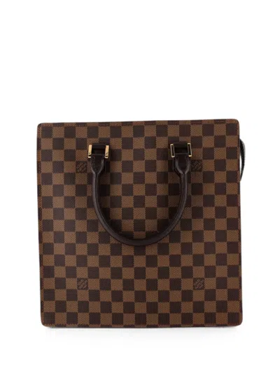 Pre-owned Louis Vuitton Venice Sac Plat Bag Damier Pm Tote Bag In Brown