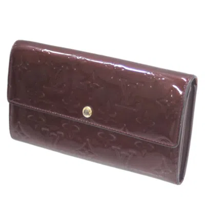 Pre-owned Louis Vuitton Vernis Amarante Vernis Long Wallet (bi-fold) ()