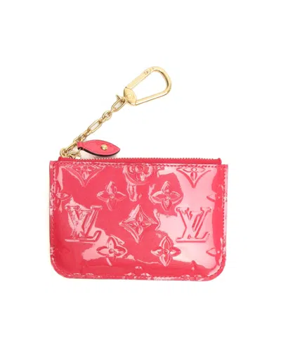 Pre-owned Louis Vuitton Vernis Coin Purse In Pink
