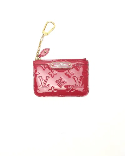 Pre-owned Louis Vuitton Vernis Coin Purse In Red