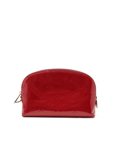Louis Vuitton Vernis Cosmetic Pouch In Red