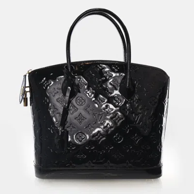 Pre-owned Louis Vuitton Vernis Lockit Tote In Black