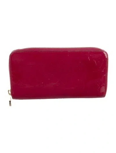Pre-owned Louis Vuitton Vernis Patent Leather Zippy Wallet In Pink