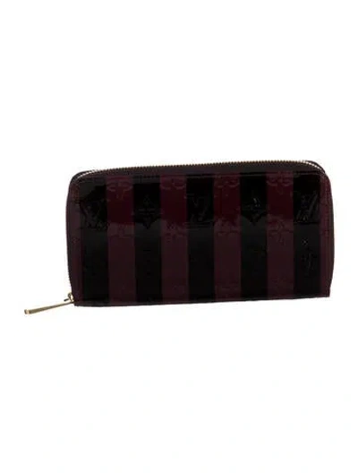 Pre-owned Louis Vuitton Vernis Rayures Pattern Vernis Patent Leather Zippy Wallet In Multi