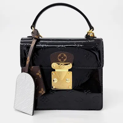 Pre-owned Louis Vuitton Vernis Spring Street Bag In Black