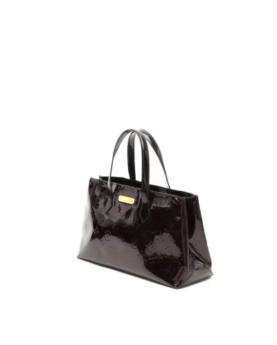 Louis Vuitton Vernis Wilshire Pm Tote In Burgundy