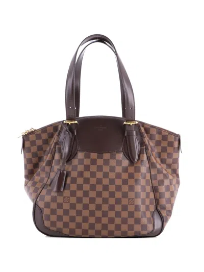 Pre-owned Louis Vuitton Verona Handbag Damier Gm Shoulder Bag In Brown