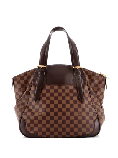 Pre-owned Louis Vuitton Verona Handbag Damier Mm Shoulder Bag In Brown