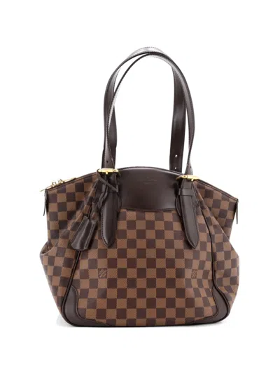Pre-owned Louis Vuitton Verona Handbag Damier Mm Shoulder Bag In Brown