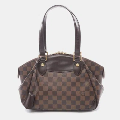 Pre-owned Louis Vuitton Verona Pm Damier Evenu In Brown