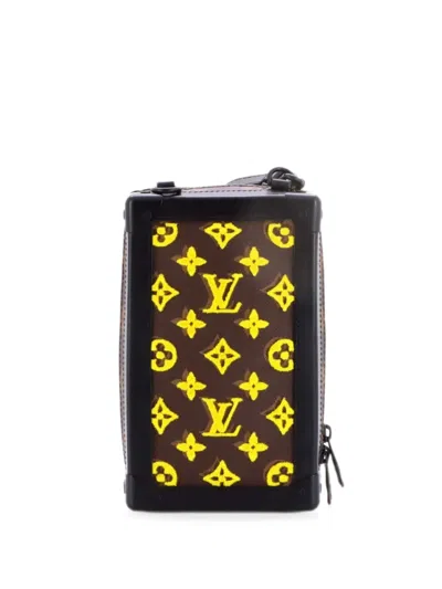 Pre-owned Louis Vuitton Vertical Soft Trunk Bag Monogram Tuffetage Canvas Crossbody Bag In Black