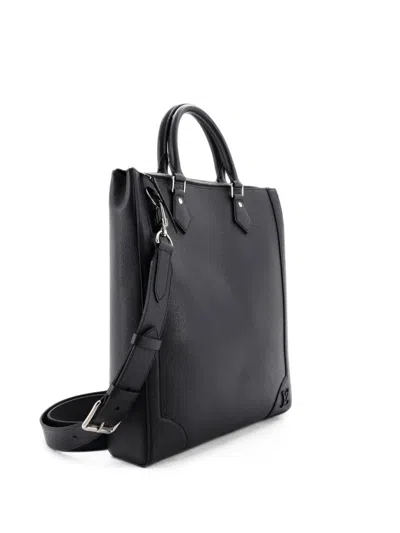 Pre-owned Louis Vuitton Vertical Taiga Leather Tote Bag In Black