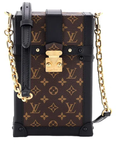 Pre-owned Louis Vuitton Vertical Trunk Pochette Monogram Canvas (authentic Pre-loved)