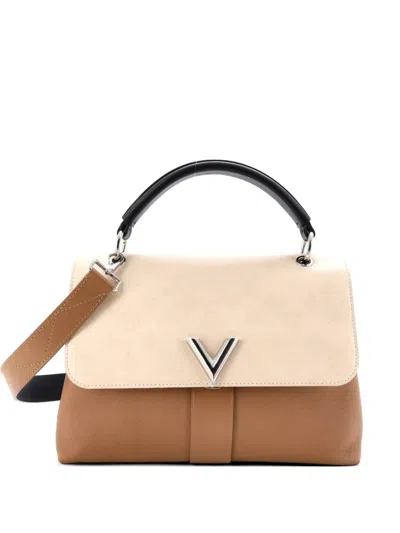 Pre-owned Louis Vuitton Very One Handle Bag Monogram Leather Satchel In Brown