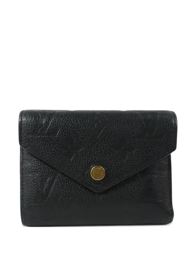 Pre-owned Louis Vuitton Victorine Monogram Empreinte Wallet In Black