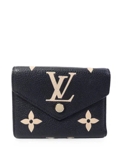 Pre-owned Louis Vuitton Victorine Monogram Empreinte Wallet In Black