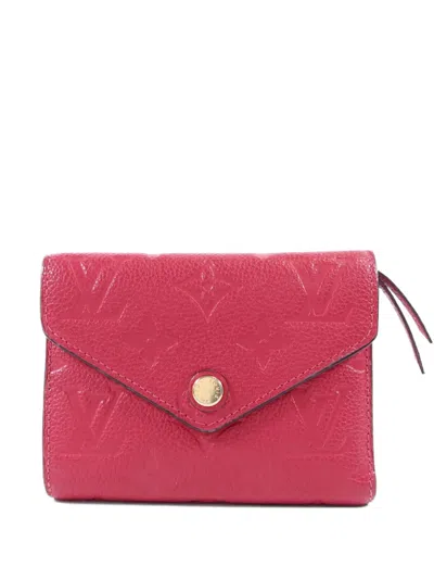 Pre-owned Louis Vuitton Victorine Monogram Empreinte Wallet In Pink