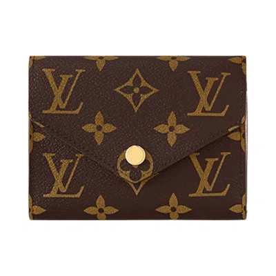 Pre-owned Louis Vuitton Victorine Wallet 'brown Monogram Canvas/rose Ballerine Pink' | Women's Size Onesize