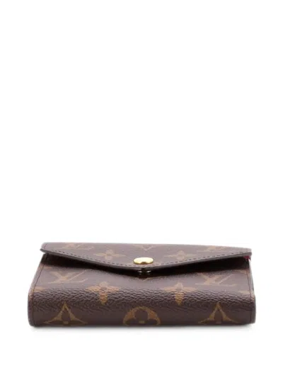 Pre-owned Louis Vuitton Victorine Wallet Monogram Canvas Small Wallets In Brown