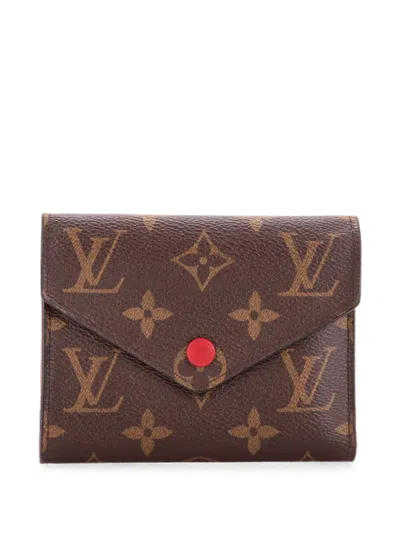 Pre-owned Louis Vuitton Victorine Wallet Monogram Canvas Small Wallets In Brown