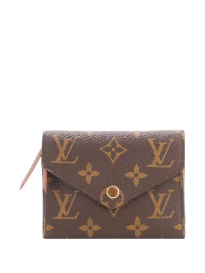Pre-owned Louis Vuitton Victorine Wallet Monogram Canvas Small Wallets In Brown