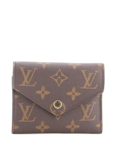 Pre-owned Louis Vuitton Victorine Wallet Monogram Canvas Small Wallets In Brown
