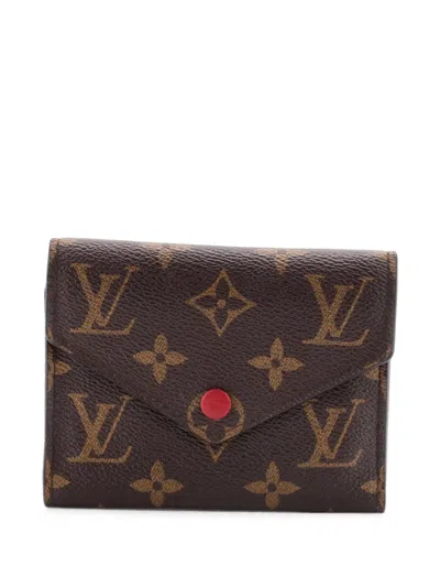 Pre-owned Louis Vuitton Victorine Wallet Monogram Canvas Small Wallets In Brown