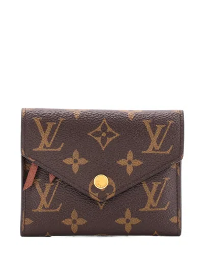 Pre-owned Louis Vuitton Victorine Wallet Monogram Canvas Small Wallets In Brown
