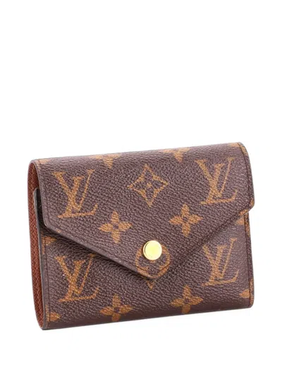 Pre-owned Louis Vuitton Victorine Wallet Monogram Canvas Small Wallets In Brown