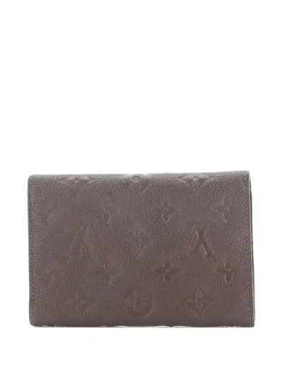 Pre-owned Louis Vuitton Victorine Wallet Monogram Empreinte Leather Small Wallets In Brown