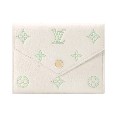 Pre-owned Louis Vuitton Victorine Wallet 'monogram Milky White/jade Green Empreinte Cowhide Leather' | Women's