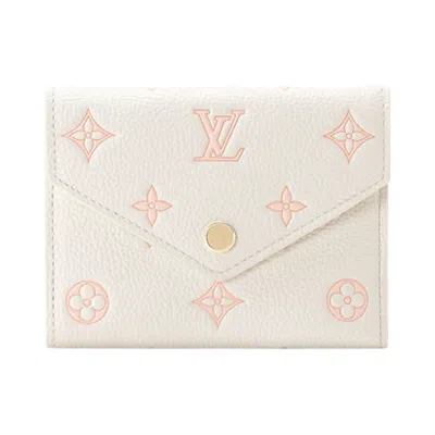 Pre-owned Louis Vuitton Victorine Wallet 'monogram Milky White/peach Empreinte Cowhide Leather' | Women's Size