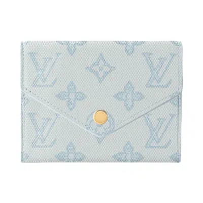 Pre-owned Louis Vuitton Victorine Wallet 'monogram Origine Bleu Courrier Canvas' | Blue | Women's Size Onesize