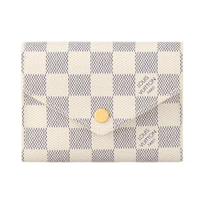 Pre-owned Louis Vuitton Victorine Wallet 'white Damier Azur Canvas' | Women's Size Onesize