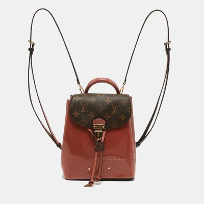 Pre-owned Louis Vuitton Vieux Rose Monogram Canvas And Patent Leather Hot Springs Backpack In Pink