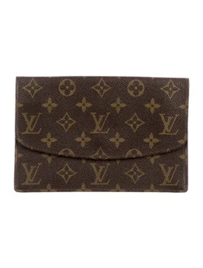 Pre-owned Louis Vuitton Vintage 1983 Card Holder In Brown