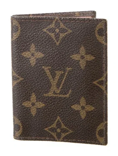 Pre-owned Louis Vuitton Vintage 1985 Card Holder In Brown