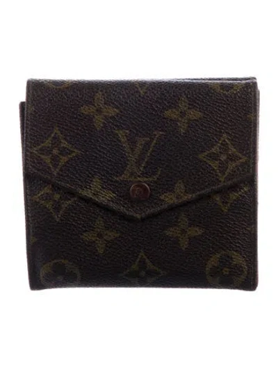 Pre-owned Louis Vuitton Vintage 1989 Elise Wallet In Brown