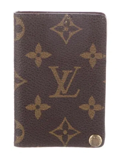 Pre-owned Louis Vuitton Vintage 1991 Bifold Wallet In Brown